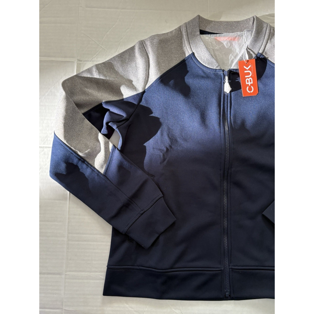 Cutter & Buck CBUK Women’s Pop Fly Full Zip Color Block Jacket Lg Blue NWT